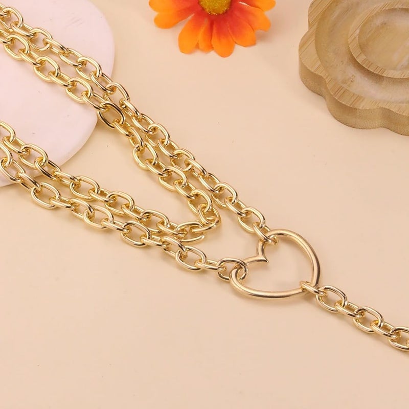 ANGLEQUEEN Chunky Silver Necklaces for Women Silver Layered Pirate Necklaces Punk 8090s Hip Hop Cuban Link Chain Necklace Layered Choker Necklace Pirate Prom Jewelry Freaknik Outfit Accessories - Image 3